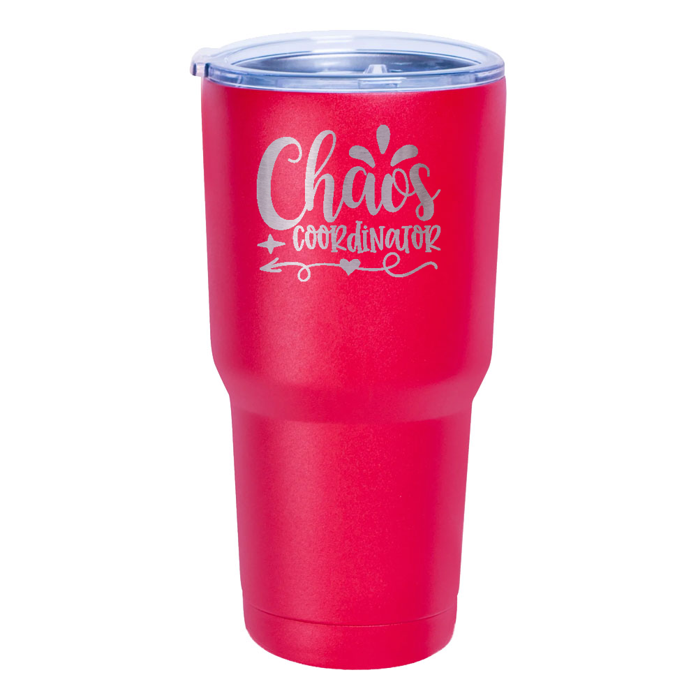 Chaos Coordinator Laser Etched Tumbler (30 oz) Red