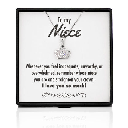 Straighten Your Crown Silver Necklace - Niece