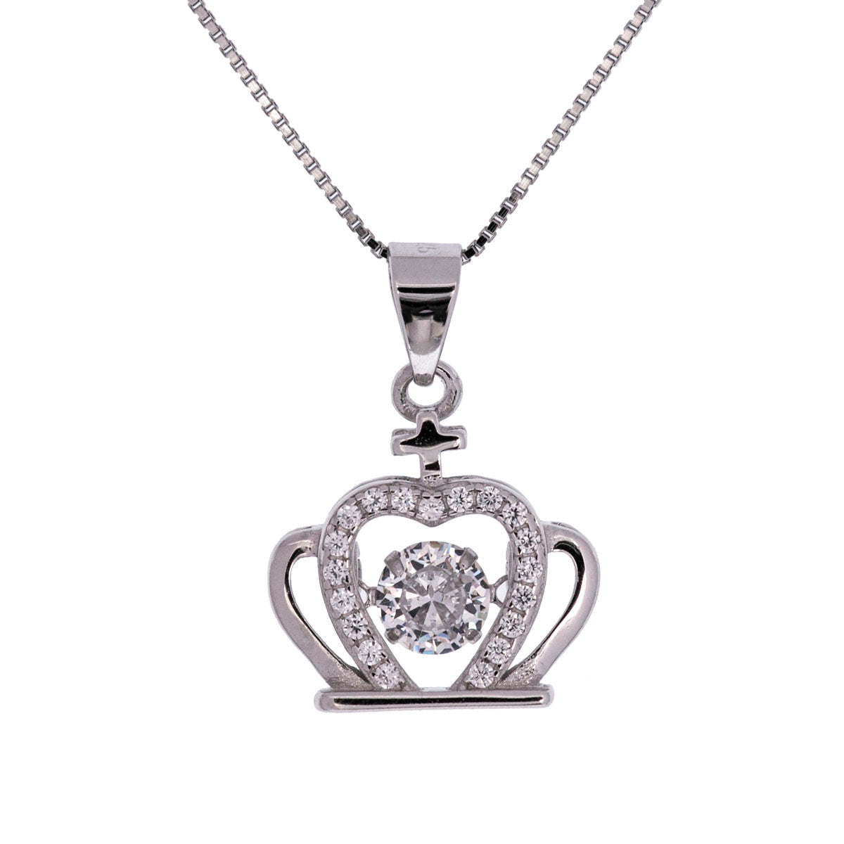 Last Breath Heart Crown Silver Necklace - Daughter