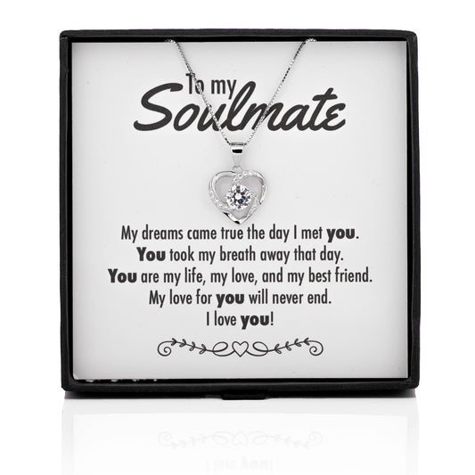 The Day I Met You Heart Swirl Silver Necklace - Soulmate