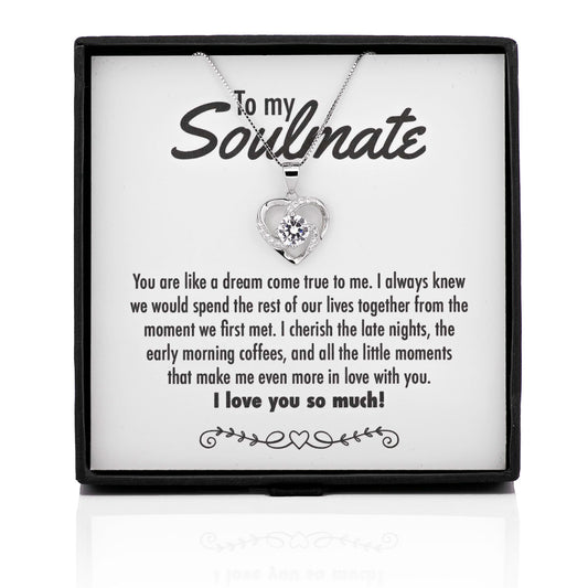 Dream Come True Heart Swirl Silver Necklace - Soulmate