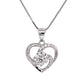 Straighten Your Crown Heart Swirl Silver Necklace - Wife