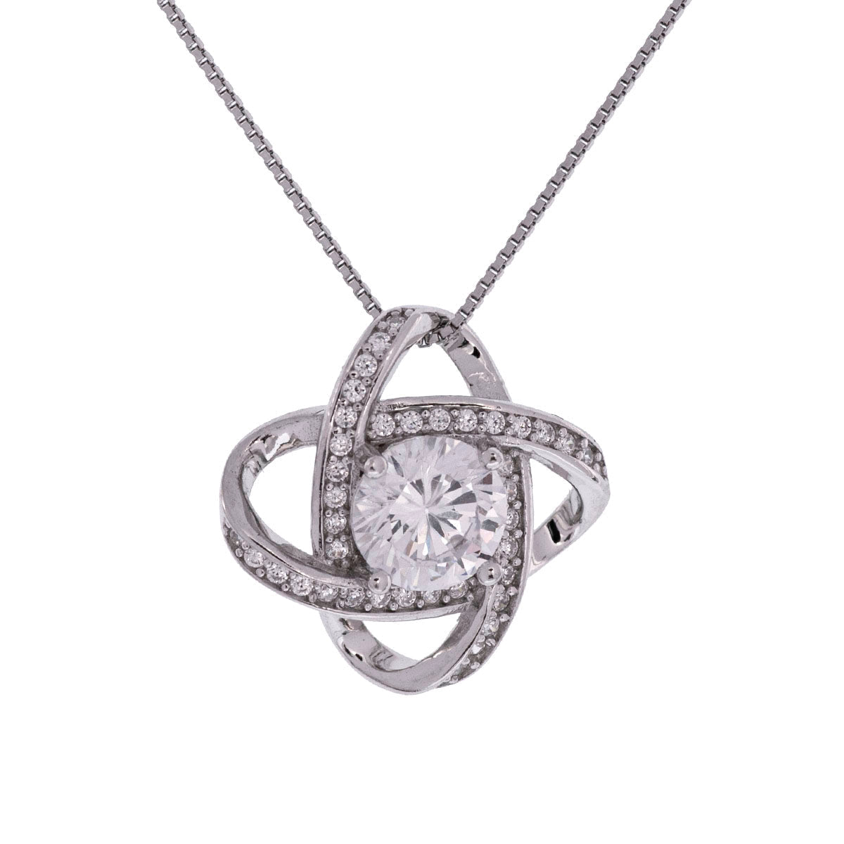 Your Last Everything Crystal Knot Silver Necklace - Soulmate
