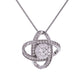 Your Last Everything Crystal Knot Silver Necklace - Fiancée