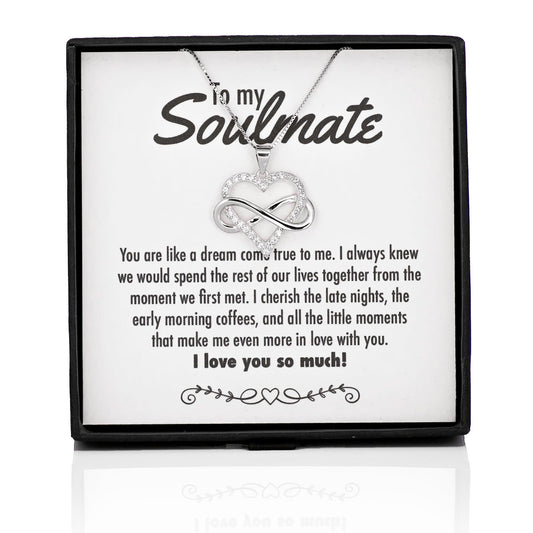Dream Come True Infinity Heart Silver Necklace - Soulmate