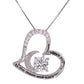 Straighten Your Crown Moon & Back Heart Silver Necklace - Soulmate