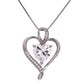 Dream Come True Ribbon Heart Silver Necklace - Wife