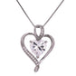 Straighten Your Crown Ribbon Heart Silver Necklace - Wife