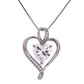 Straighten Your Crown Ribbon Heart Silver Necklace - Soulmate